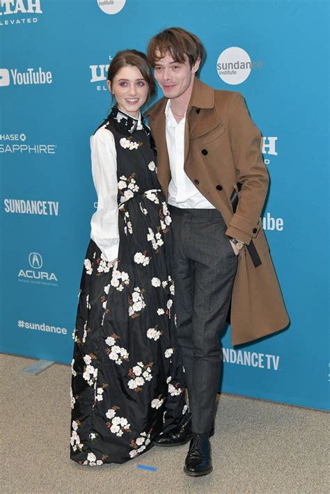 charlie heaton in dior men velvet buzzsaw la premiere|natalia dyer and heaton.